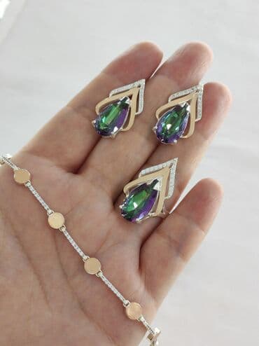 свадебные платья оптом бишкек: Комплект+ браслет Серебро + золото 925 пробы Цена за Набор 8000 сом — 2