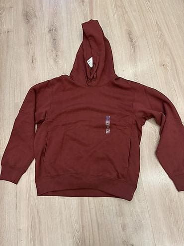 Худи UNIQLO Sweat Pullover Hoodie - Цвет: 16 Red (бордово-красный) -