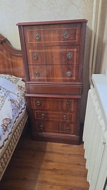 Спальные гарнитуры: Спальный гарнитур, Двуспальная кровать, Дерево, цвет - Коричневый — 2