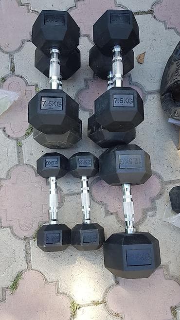 гантели неопреновые body: Гантели 1кг 280 сом гексагональные с резиновыми грушевидными головами — 2