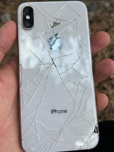 IPhone X,64 гб АКБ 100 минус фейс трутон не работает и трещина задний