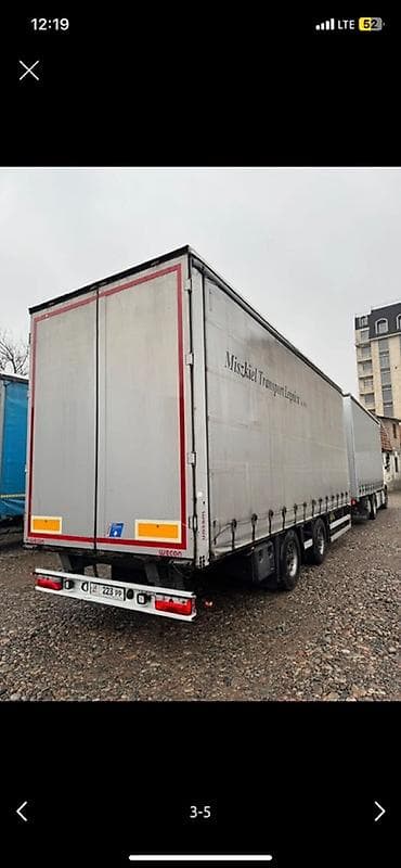 авто прицепт: Прицеп-тент WECON (шторно‑каркасный), двухосный/трёхосный автопоезд — 3