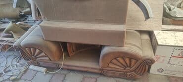 диваны кресла ош: Зал үчүн гарнитур, Колдонулган, Диван, Кресло — 3