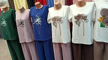 оптом штаны: Брючный костюм, Клеш, Made in KG, Лето — 2