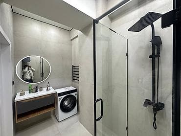 квартира бишкее: 1 комната, Люкс, элитка, 12 мкр, Душевая кабина, Постельное белье, Кондиционер — 5