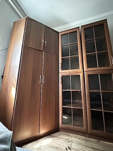 туалетный столик угловой: Стенка-шкаф, Тип стенки-шкафа: Модульная, Для зала, Особенности: Для хранения посуды — 1