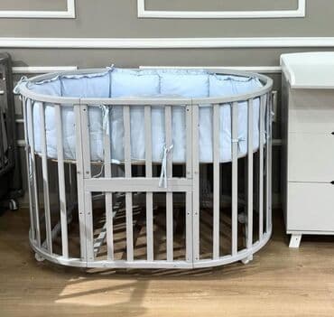 купить комнатные цветы в горшках недорого: Кровать трансформер 6в1 с маятником. Дерево. В комплекте 2 матраса — 4