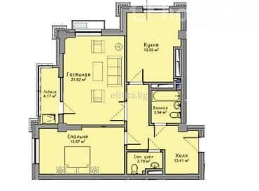 discovery studio: 2 комнаты, 75 м², Золотой квадрат 5 этаж, ПСО (под самоотделку) — 2