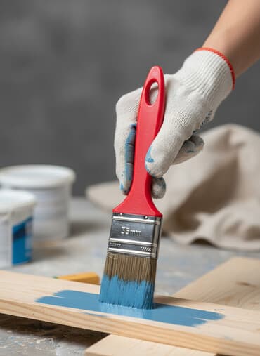 универсальный набор инструментов для дома: Кисть плоская АКОР для водных красок - Назначение: для всех типов — 1