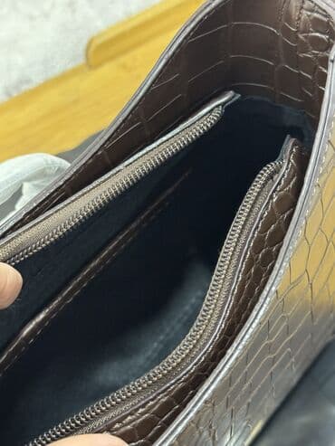 барсетка мужская кожаная ручной работы: Классическая сумка, Корея, Материал: Экокожа, Винтажный стиль, Водонепроницаемость, Застежка на молнии, Женские, Новый — 8