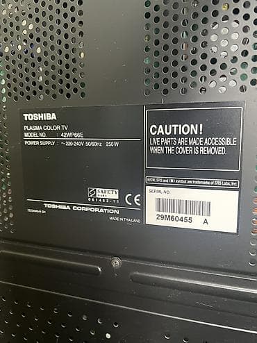 ТВ и видео: Большой плазменный телевизор Toshiba 105 Под восстановление или на — 2