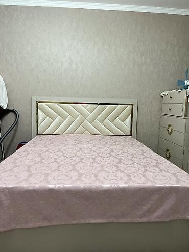 Мебельные гарнитуры: Спальный гарнитур, Б/у, Двуспальная кровать, ДСП, Самовывоз, цвет - Бежевый — 4