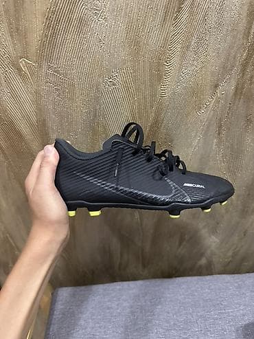 Футбольные бутсы Nike Mercurial (FG) - Цвет: черный с неоново‑жёлтыми