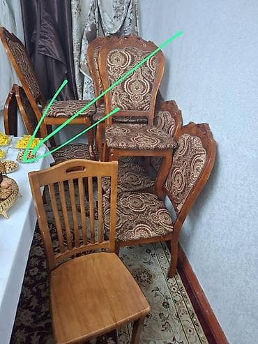 стол с выдвижными ящиками: Стул для зала, Дерево — 1