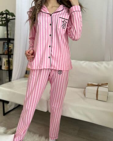 белая ночная сорочка: Пижама, Хлопок, XS, S, M — 1