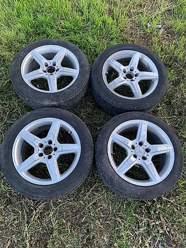 et35: Колеса в сборе 225 / 55 / R 17, Лето, Б/у, Комплект, Легковые, Литые, отверстий - 5 — 1