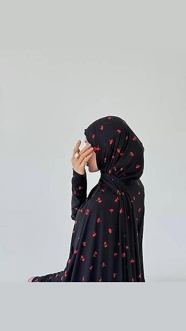 Одежда для дома и сна: Повседневное платье, Made in KG, Осень-весна, Длинная модель, Трикотаж, Оверсайз, XL — 3