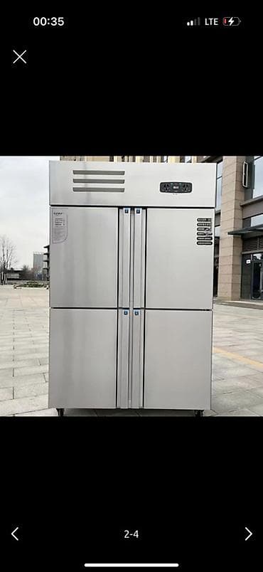 Промышленный холодильный шкаф из нержавеющей стали, шестидверный - — 2