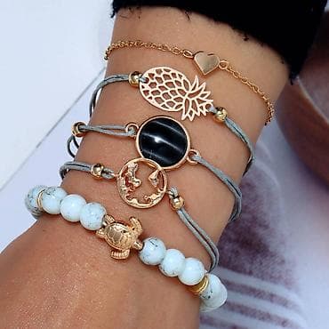 Комплект браслетов Б “Тропики души” – 5 в 1! 🌸 Стильный и яркий набор