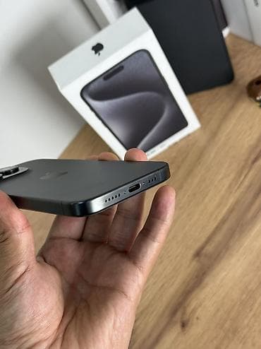 second tech: IPhone 15 Pro, Б/у, 256 ГБ, Black Titanium, Защитное стекло, Чехол, Кабель, 88 % — 3