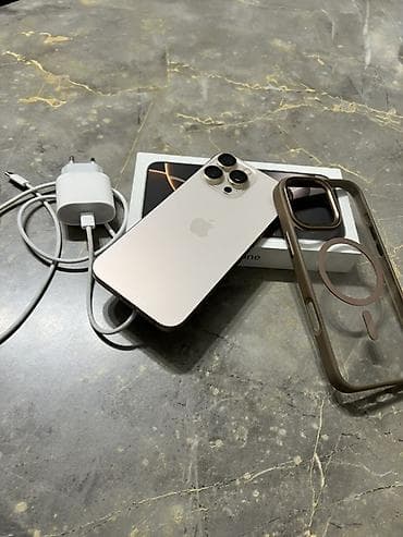 x 3 pro: IPhone 16 Pro Max, Б/у, 256 ГБ, Desert Titanium, Коробка, 91 % — 3