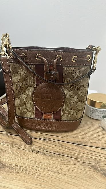 Сумка Coach Bucket (мини/средний формат) с фирменным монограммным