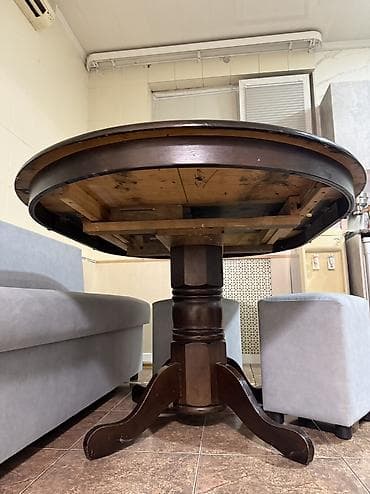 Стулья, табуретки: Стол трансформер Для кухни, Раскладной стол, цвет - Коричневый — 5