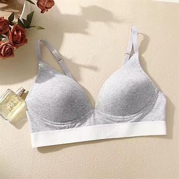 Чистый хлопок (100% cotton): Бескаркасный женский бра с мягкими