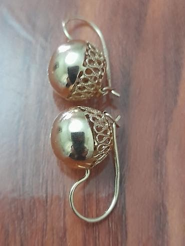 Серьги, Проба 583, Без вставки, Женские, Советские (СССР), Новый