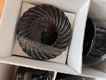 Посуда: Набор новый кофейной посуды Café Set. Состав: - 6 чашек из тёмного — 3