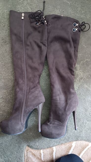 оптом ботинки: Ботильоны, ботфорты сапоги. в отличном состоянии.натуральная замша — 1