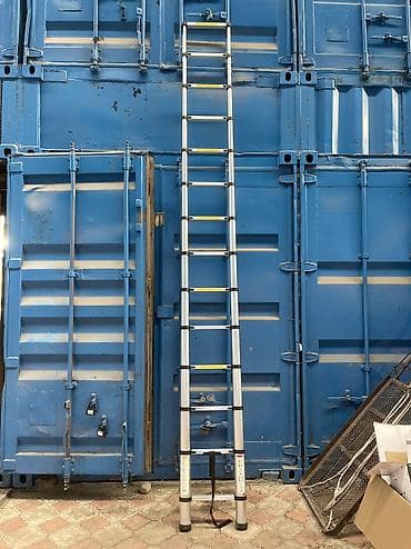 Телескопическая стремянка, Высота: До 2 м, Новый, Материал: Алюминий