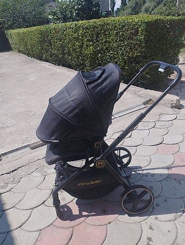 детские коляски zippy type 1: Прогулочная коляска INING BABY, черная - Легкая городская коляска с — 3
