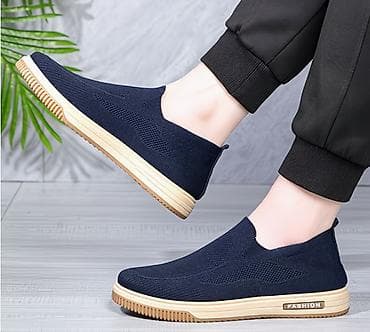 lining flex: Мужские слипоны из дышащего трикотажа - Цвет: темно-синий верх — 2