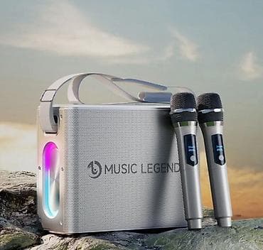 Аудиотехника: Портативная колонка караоке система Music Legend V60 с двумя — 7
