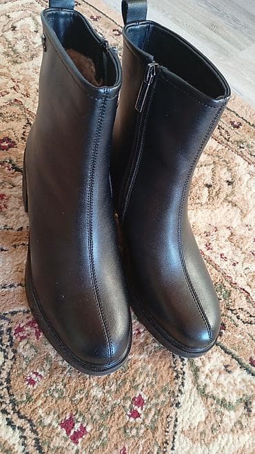 баа: Женские полусапоги, черные, классический,италиянский — 4