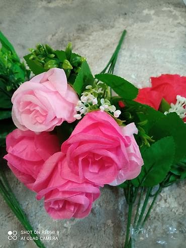 deco mesh: Искусственные букетики роз - Тип: декоративные искусственные цветы — 1