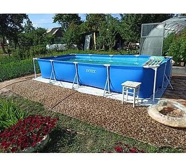 Спорт жана хобби: Каркасный бассейн Intex 28273 - Размеры: 450 × 220 × 84 см - Объем — 4
