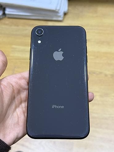 ayfon x: IPhone Xr, Б/у, 64 ГБ, Черный, Защитное стекло, Чехол, 78 % — 1