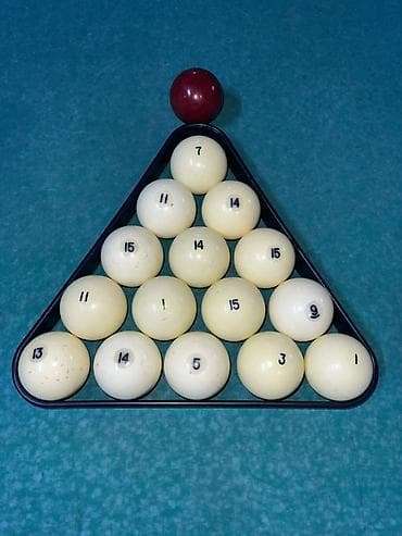 шар бильярд: Штука 1200 сом! звоните 24/7 - Полный комплект: 15 пронумерованных — 1
