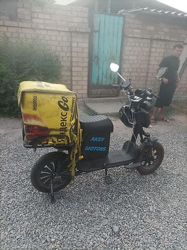 Скутеры: Электроскутер AKSY MOTORS с кофром для доставки - Электропривод — 4
