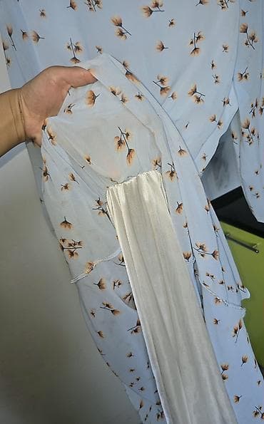 лен штаны женские: Повседневное платье, Лето, Шифон, M — 5