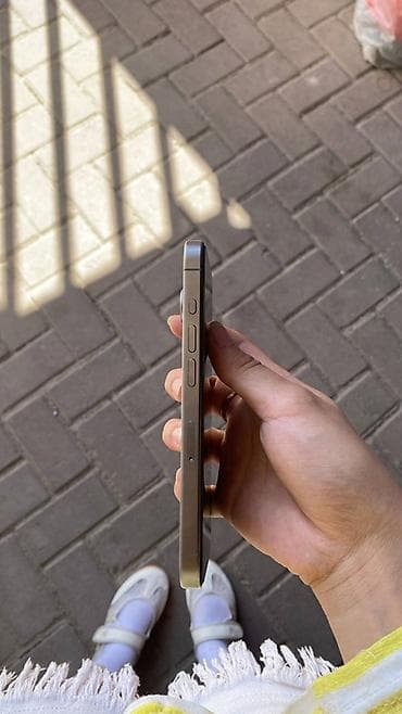 IPhone 15 Pro, Б/у, 256 ГБ, Natural Titanium, Чехол, 81 %