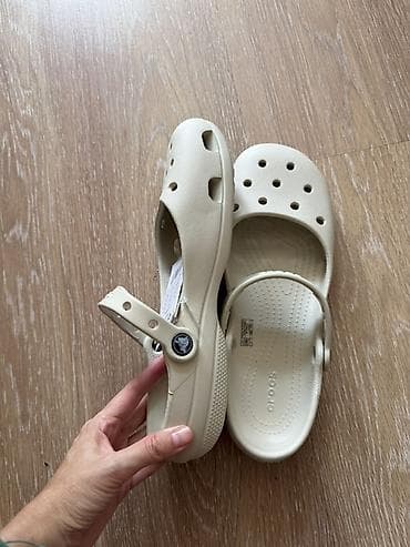 обувь белая: Сабо, 38, Crocs, Новый, цвет - Бежевый, Самовывоз — 2