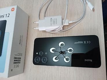 Redmi, Redmi 12, Новый, 128 ГБ, цвет - Черный, 2 SIM