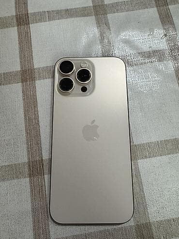 pro m1: IPhone 16 Pro Max, Б/у, 256 ГБ, Desert Titanium, Защитное стекло, Чехол, 89 % — 1