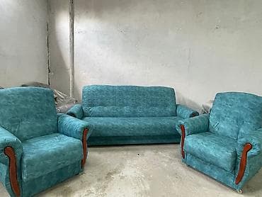 Эмерек кызматтары: В наличии два новых комплекта, зелёный диван и 2 кресла 22 тыс серый — 2