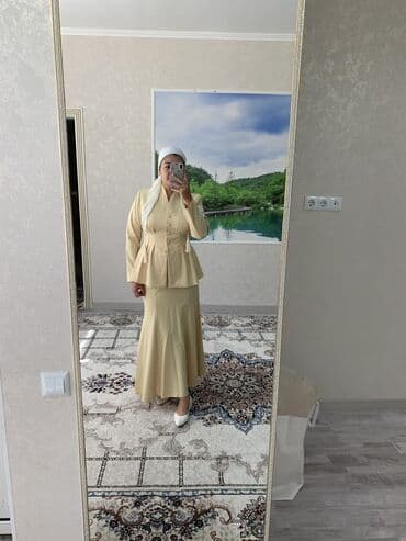 Вечернее платье, Русалка, Длинная модель, С рукавами, L