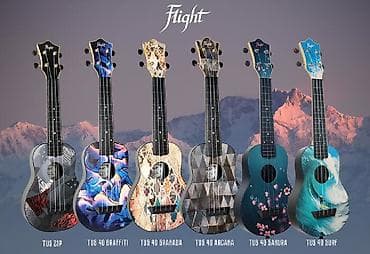 Укулеле фирмы Flight теперь и в Бишкеке. В салонах музыкальных