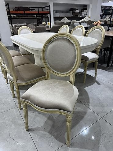dinner table: Стол и стул для зала, цвет - Белый — 7